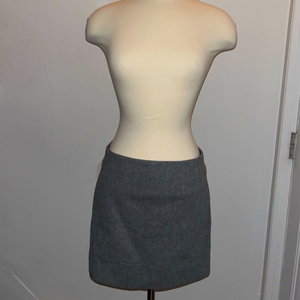 JCrew grey wool mini skirt size 0